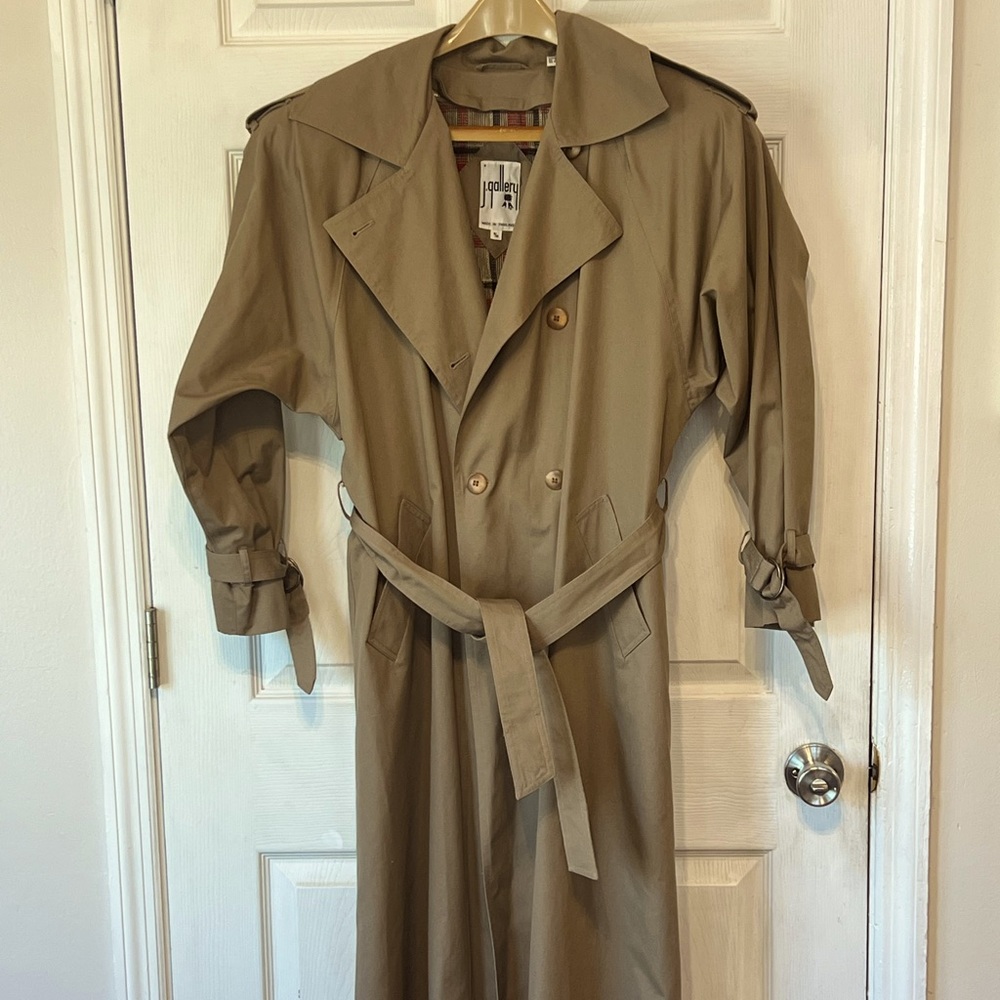 Ladies 1980s Retro Trench Coat Size 9/10